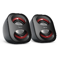 Тонколонки HAMA Sonic Mobil 183, 173131, 2.0, Черен/Червен