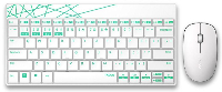Комплект клавиатура и мишка RAPOO 8000M Multi mode Bluetooth White