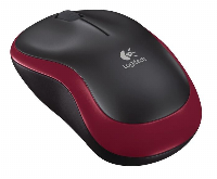 Мишка Logitech M185 Black/Red - 910-002240