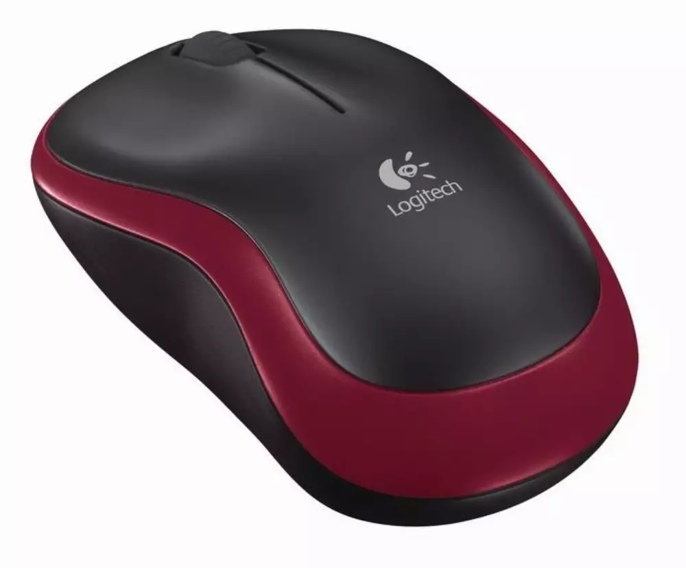 Мишка Logitech M185 Black/Red - 910-002240