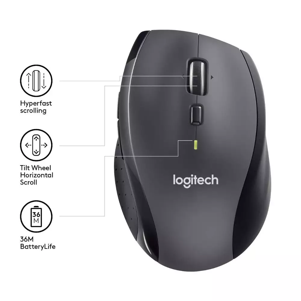 Безжична мишка LOGITECH M705 Marathon, Black