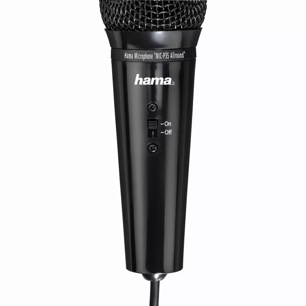 Настолен микрофон HAMA MIC-P35 Allround, за PC/лаптоп, 3.5 mm жак, Черен