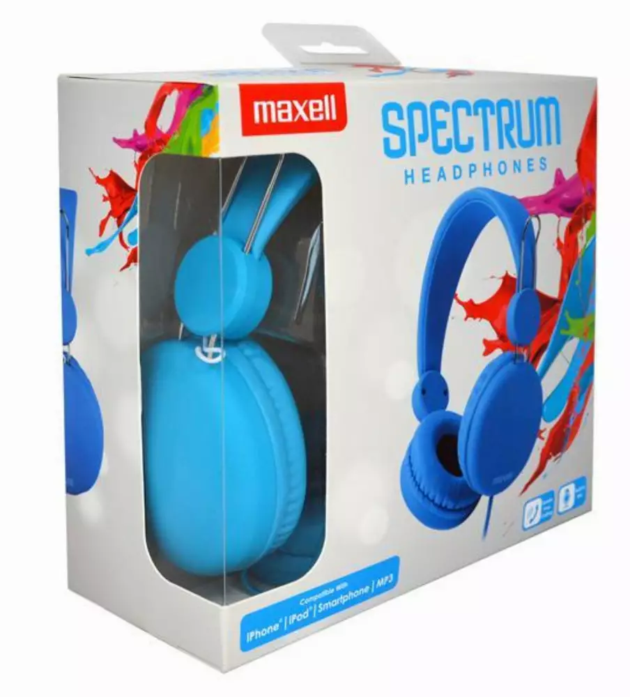 Слушалки с микрофон MAXELL HP SPECTRUM, SMS-10S, Blue