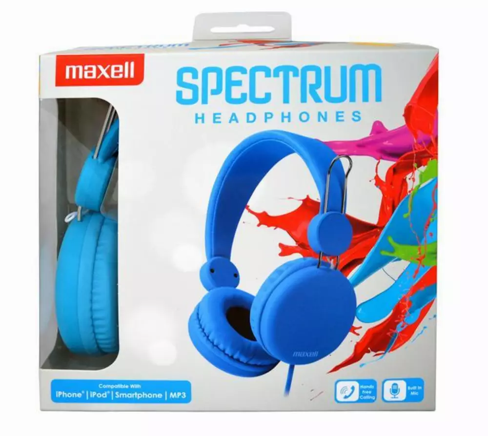 Слушалки с микрофон MAXELL HP SPECTRUM, SMS-10S, Blue