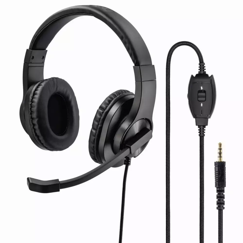 Слушалки с микрофон HAMA HS-P350, Y-адаптер, Black