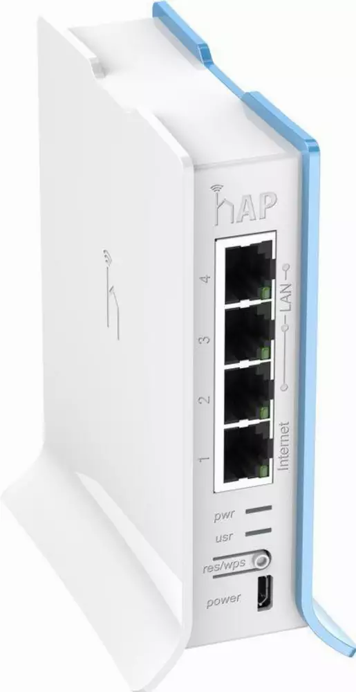 Безжичен Access Point MikroTik hAP lite RB941-2nD-TC, 32MB RAM, 4xLAN, built-in 2.4Ghz 802.11b/g/n, tower case