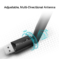 Безжичен адаптер TP-LINK Archer T2U PLUS, AC600, Dual band, USB, външна антена 5 dBi 