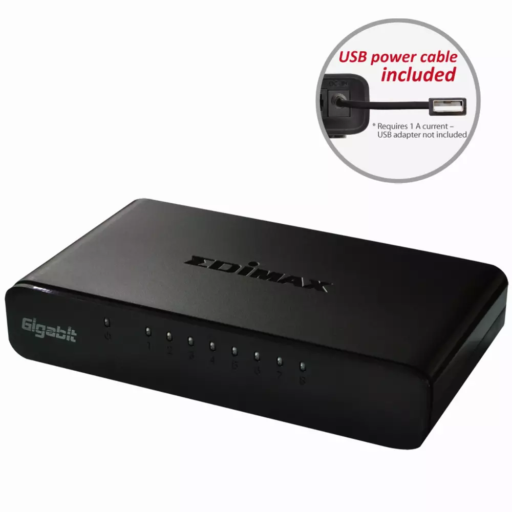 Суич EDIMAX ES-5800G V3, 8 портов, Gigabit