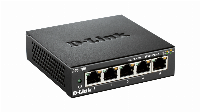 Суич D-Link DGS-105/E, 5 портов, 10/100/1000, Gigabi, метален корпус