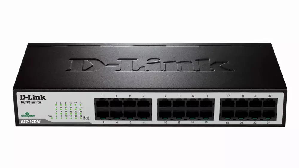 Суич D-Link DES-1024D/E, 24 портов 10/100, Desktop, rack mount
