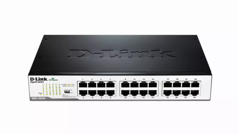 Суич D-Link DGS-1024D/E, 24 портов 10/100/1000, Desktop, rack mount