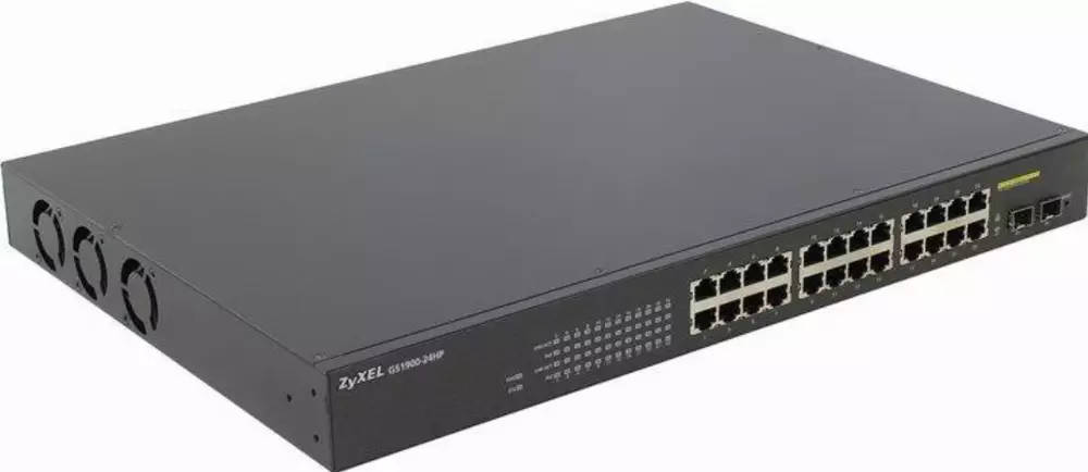 Суич ZYXEL GS1900-24HP, 24 портов управляем PoE, за монтаж в шкаф