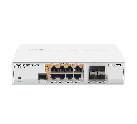 Суич MikroTik CRS112-8P-4S-IN, 8 x Gigabit Ethernet ports, 10/100/1000Mbps, 4 x SFP