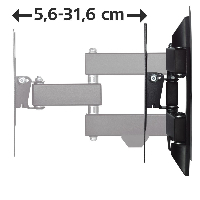 Стенна стойка за TV HAMA 118101, Регулируема, 48", 20 кг, 200 x 200, 1 Звезда, Черна