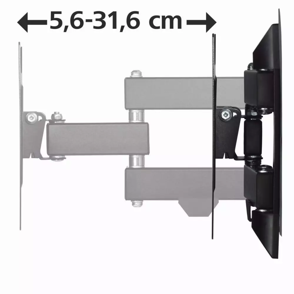 Стенна стойка за TV HAMA 118101, Регулируема, 48", 20 кг, 200 x 200, 1 Звезда, Черна