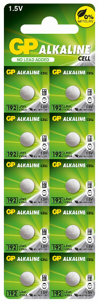 Бутонна алкална батерия GP192 LR-41/ 10 бр./pack цена за 1 бр./ 1.55V AG3