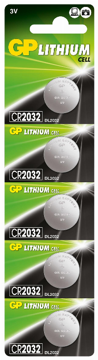 Бутонна батерия литиева GP CR2032 3V 1бр. /5pk/ GP
