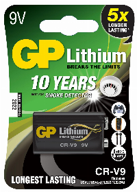 Литиева батерия GP CRV9 9V 1бр. блистер /за детектори на дим/