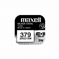 Бутонна батерия сребърна MAXELL SR-521 SW /AG0/379/ 1.55V