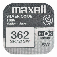 Бутонна батерия сребърна MAXELL SR-721 SW  AG11/362/ 1.55V