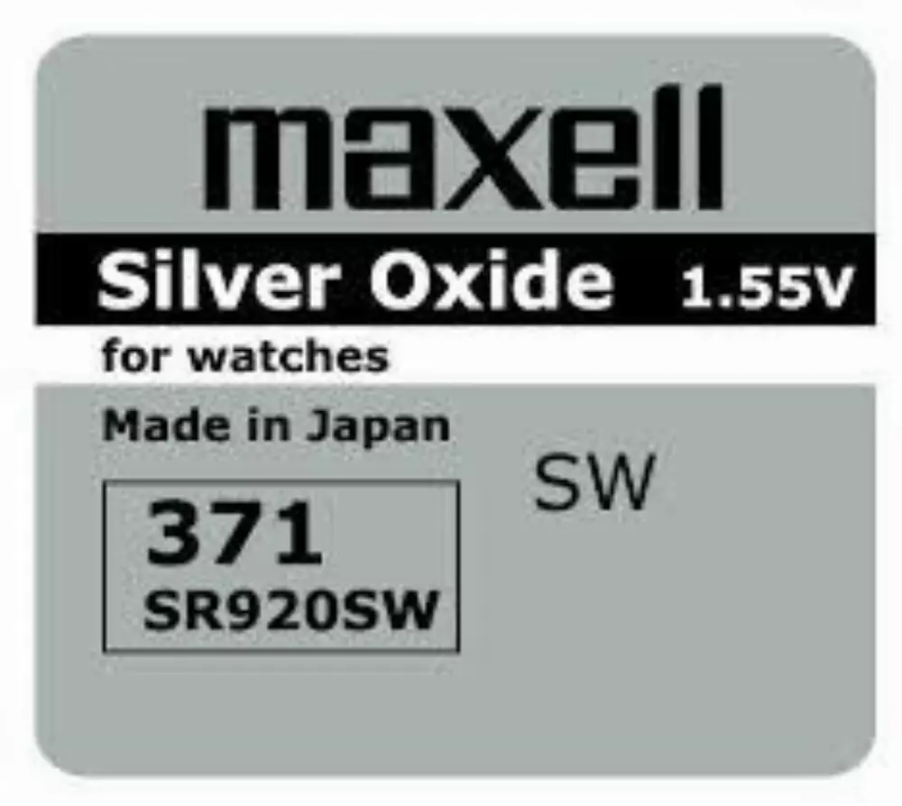 Бутонна батерия сребърна MAXELL SR-920 SW /370/371/AG6  1.55V