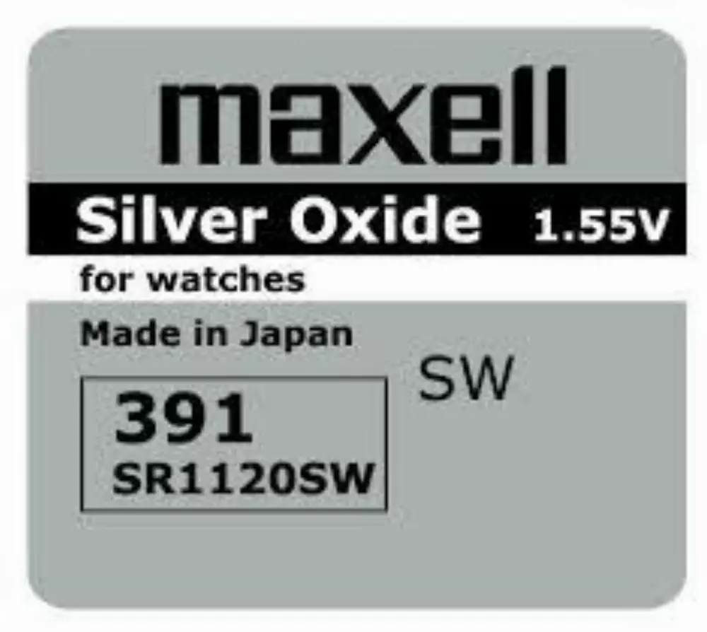 Бутонна батерия сребърна MAXELL SR-1120 SW /381/391/  AG8   1.55V