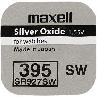 Бутонна батерия сребърна MAXELL SR-927 SW /395/399/  AG7   1.55V