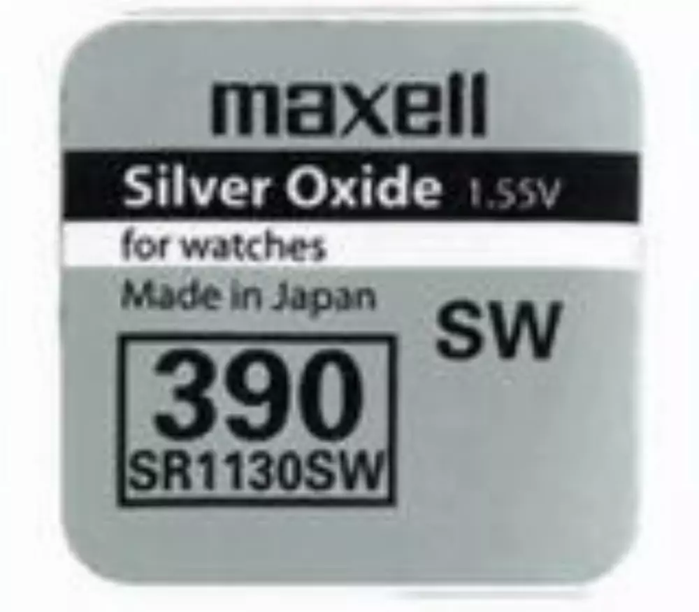 Бутонна батерия сребърна MAXELL SR 1130 SW /AG10/ 389/390/  1.55V