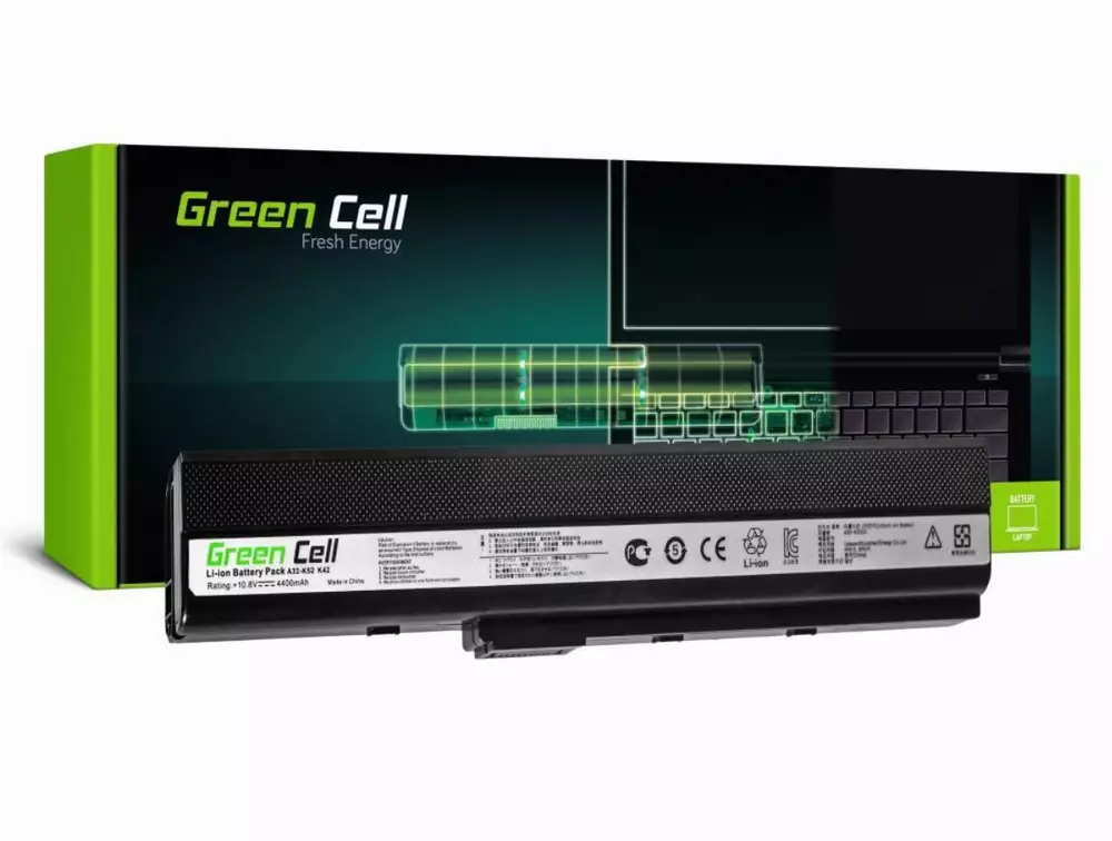 Батерия  за лаптоп Asus K52 K52J K52F K52JC K52JR 10.8V 4400mAh GREEN CELL