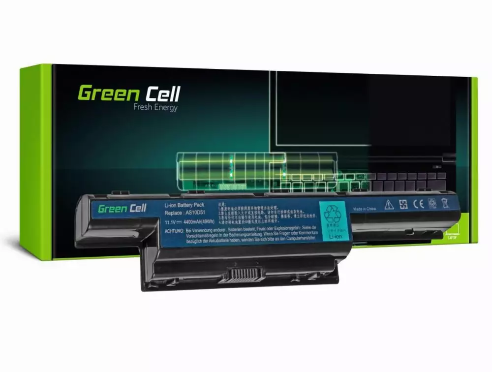 Батерия  за лаптоп Acer Aspire AS10D31 5733 5741 5742 5742G 5750G E1-571 TravelMate 5740 5742 11.1V 4400mAh GREEN CELL