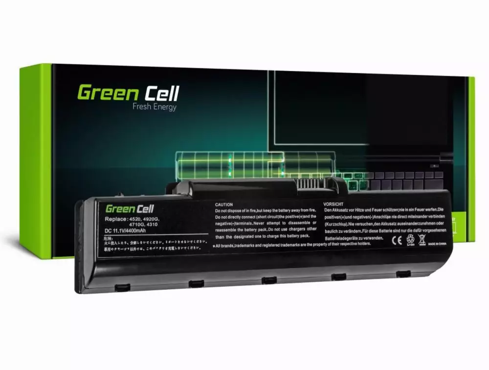 Батерия  за лаптоп Acer Aspire 4310/4520/4710/4920/4930G AS07A41/ASO7A42 GREEN CELL 11.1V/4400mAh 
