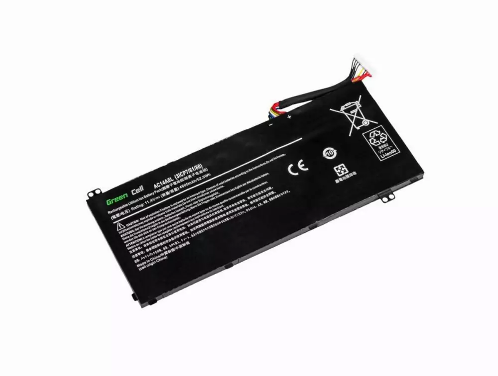 Батерия  за лаптоп  Acer Aspire Nitro V15 VN7-571G VN7-572G VN7-591G VN7-592G i V17 VN7-791G VN7-792G AC14A8L 11.4V 4605mAh GREEN CELL