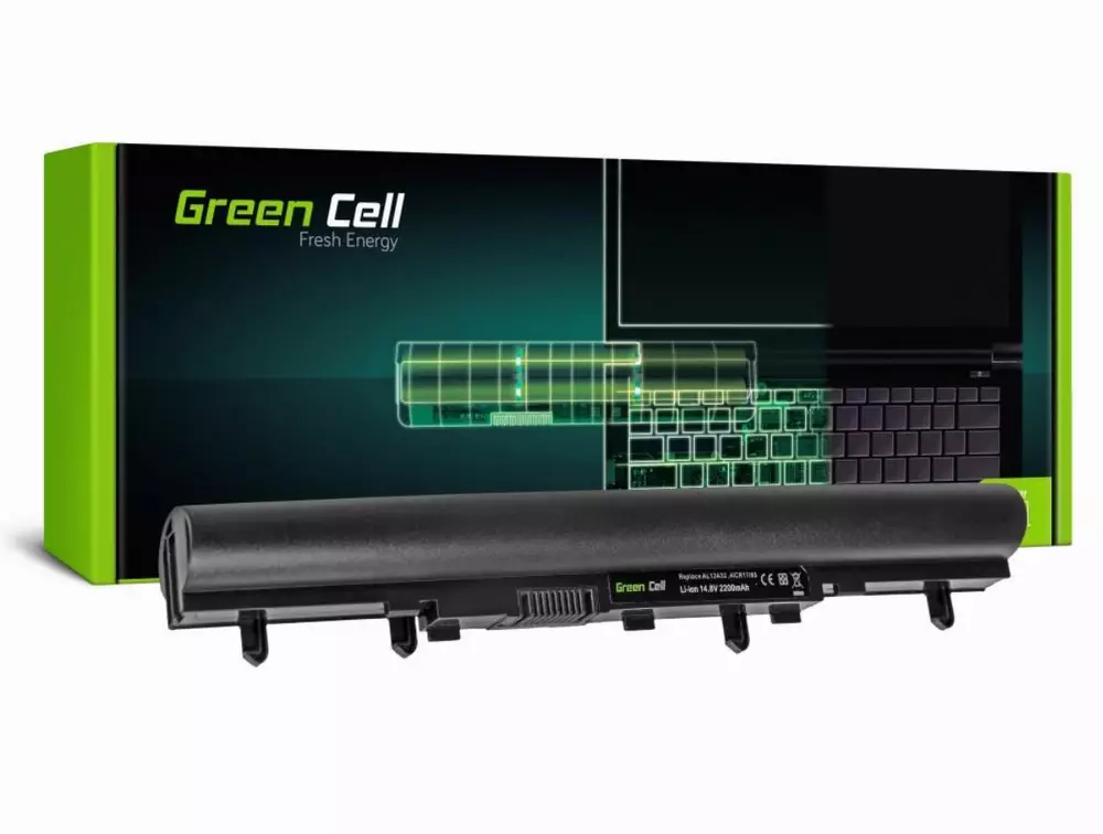 Батерия  за лаптоп Acer Aspire E1-522 E1-530 E1-532 E1-570 E1-572 V5-531 V5-571 AL12A32 14.4V 2200mAh GREEN CELL