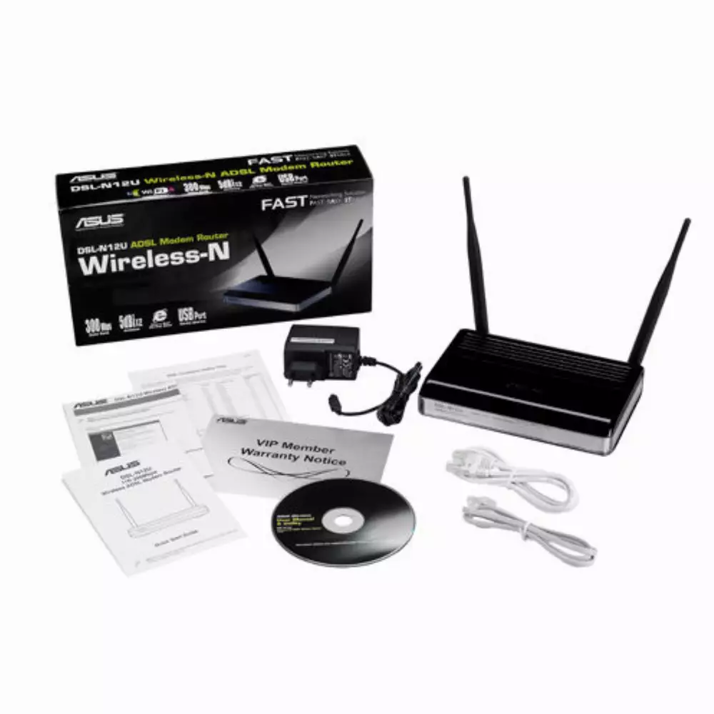 Безжичен рутер ASUS DSL-N12U ADSL WL N ROUTER