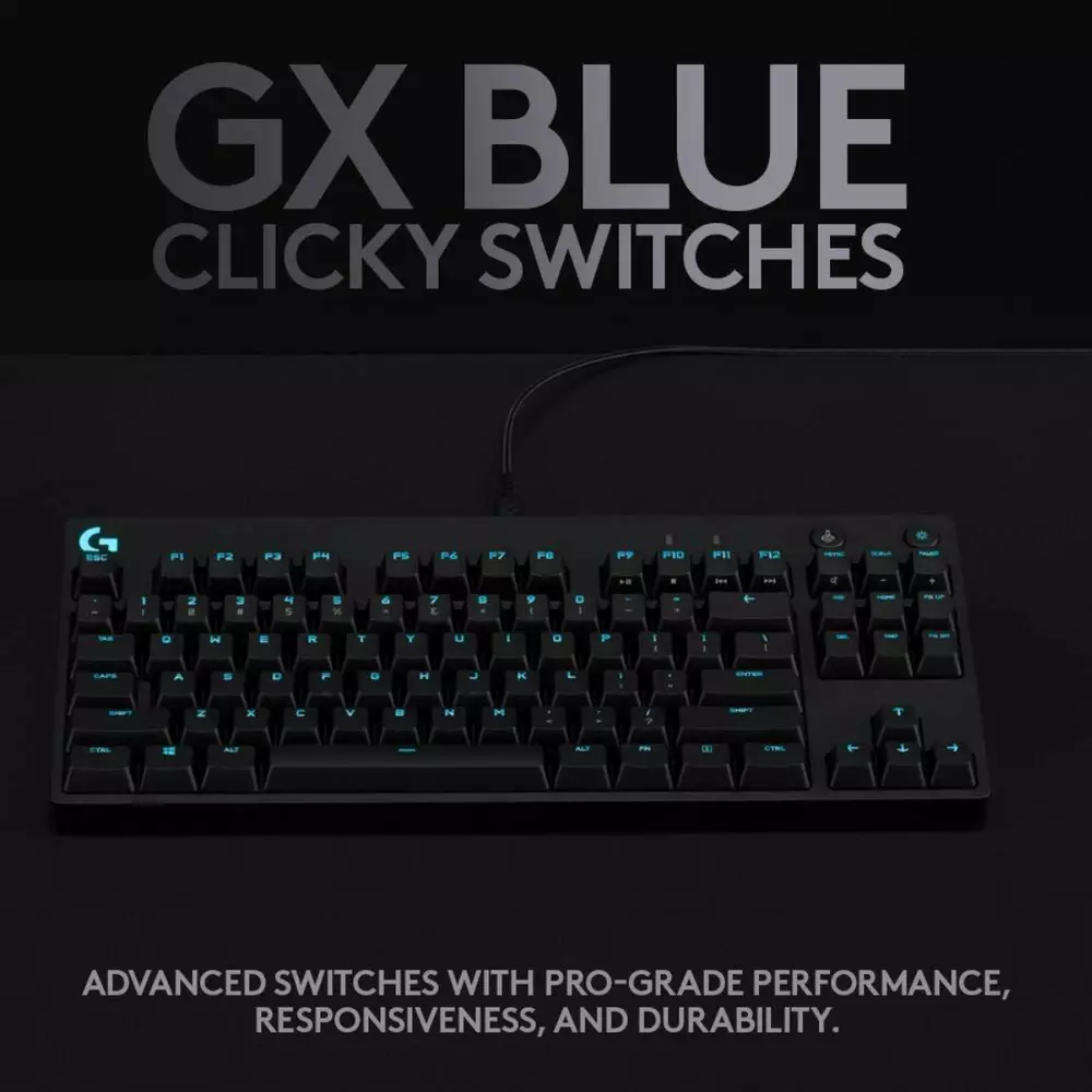 Геймърска механична клавиатура Logitech G Pro Clicky RGB 