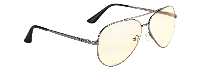 Геймърски очила GUNNAR Maverick Gunmetal Liquet, Сребрист