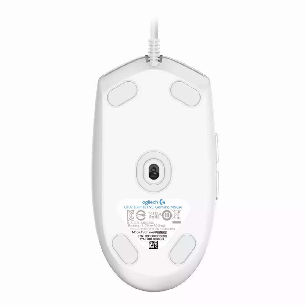 Геймърска мишка Logitech G102 LightSync RGB бяла