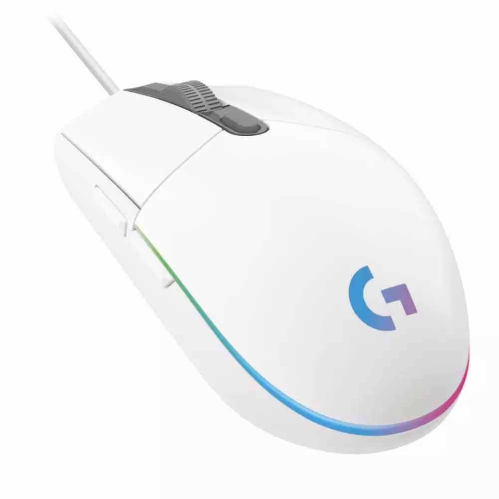 Геймърска мишка Logitech G102 LightSync RGB бяла