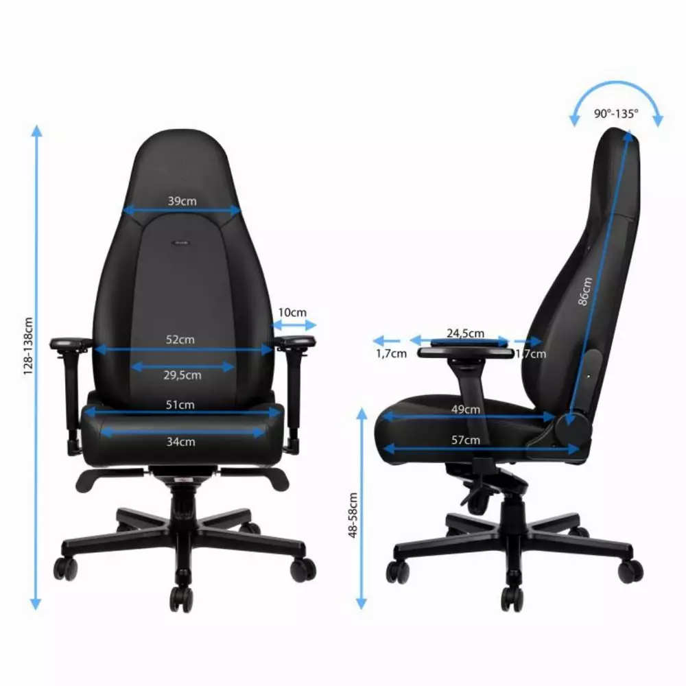 Геймърски стол noblechairs ICON, Black Edition