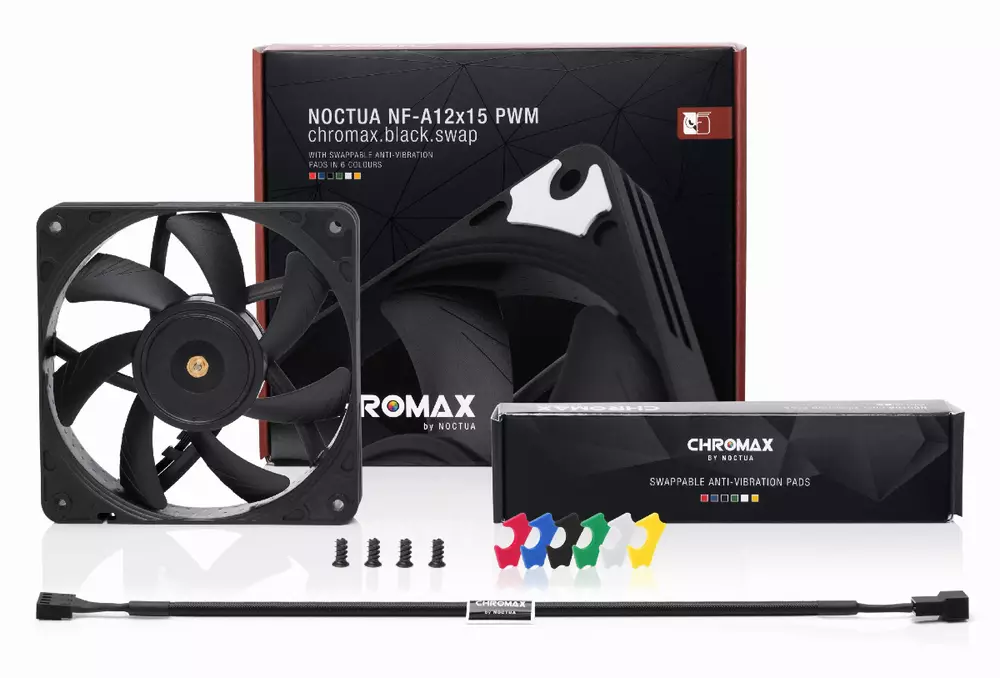 Вентилатор Noctua 120x120x15mm NF-A12x15 PWM chromax.black.swap