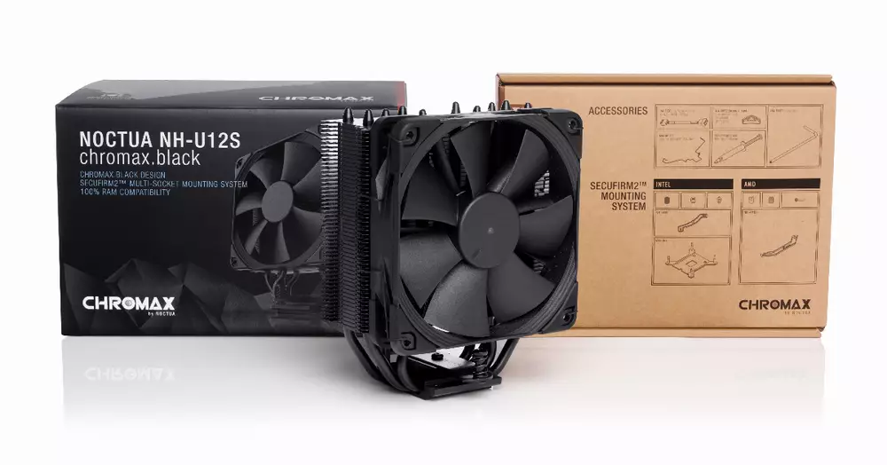 Охлаждане за процесор Noctua NH-U12S chromax.black - NH-U12S.CH.BK