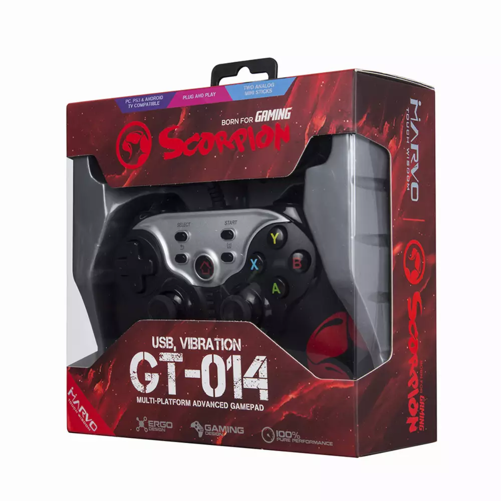 Геймпад Marvo GT-014 - USB/Vibration/PS3/PC/Android - MARVO-GT-014