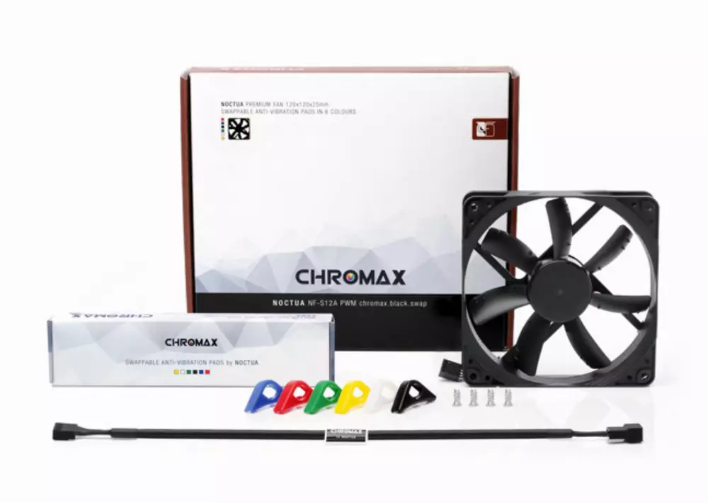 Вентилатор Noctua 120mm NF-S12A PWM Chromax.black.swap