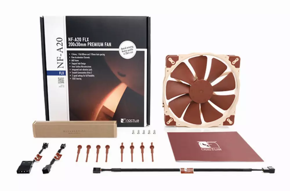 Вентилатор Noctua 200x200x30mm NF-A20-FLX