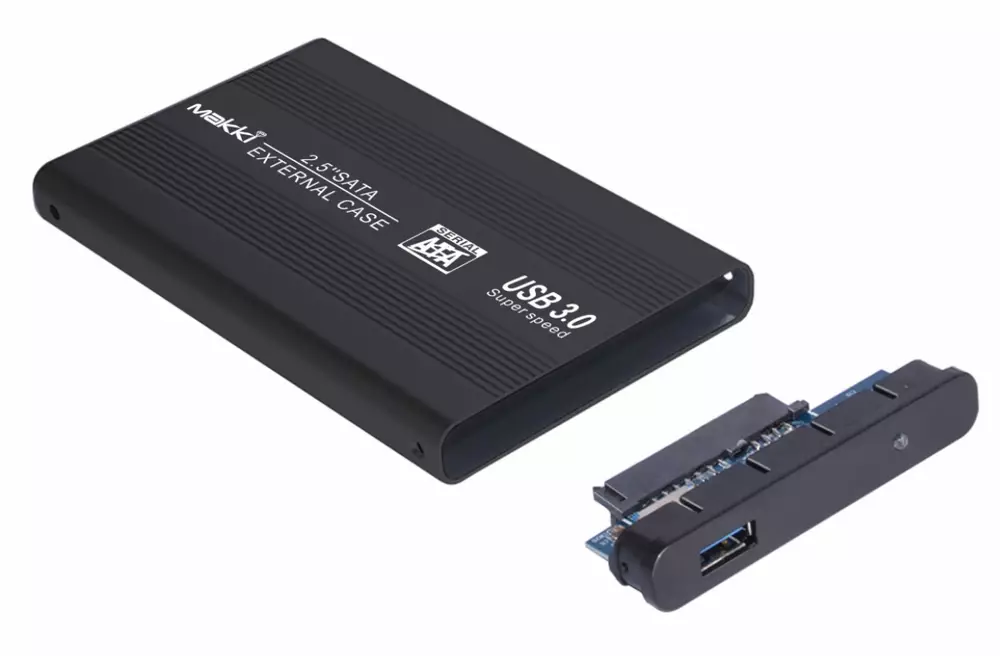 Външна кутия за хард Makki External Case 2.5" SATA USB3.0 Aluminium Black