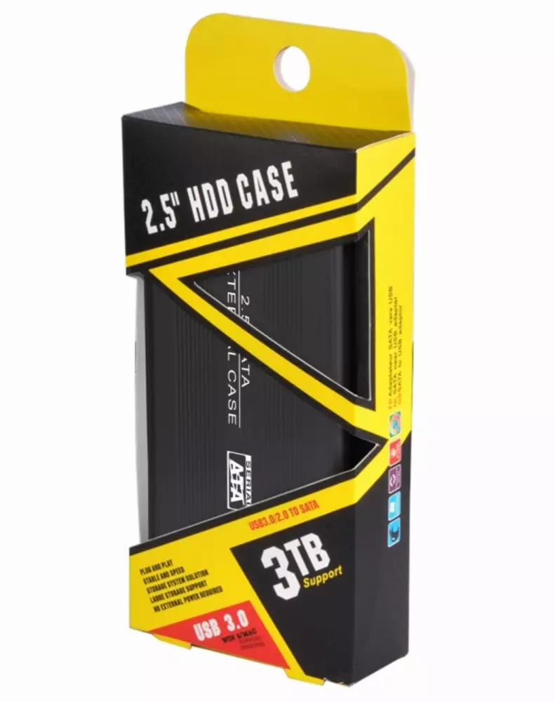 Външна кутия за хард Makki External Case 2.5" SATA USB3.0 Aluminium Black