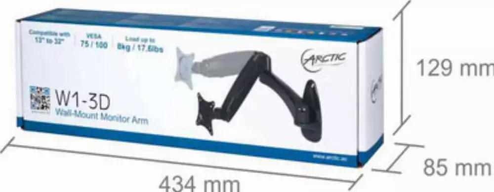 Arctic Стойка за монитор за стена WALL Mount Monitor W1-3D - AEMNT00032A
