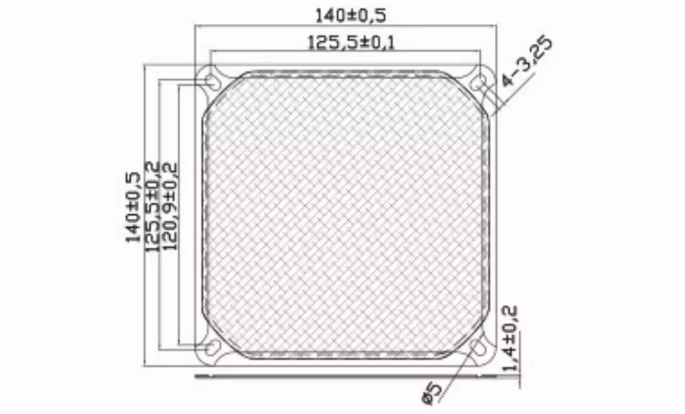Филтър Evercool Metal Black - 140mm