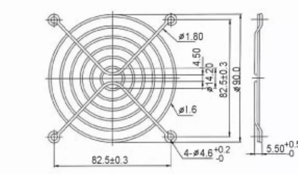 Решетка за вентилатор Evercool Metal - 92mm