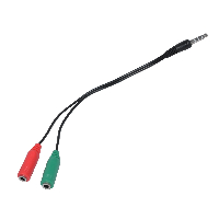 Makki преходник Adapter 3.5mm 4pin M / 2 x 3.5mm F - MAKKI-CBL-SP35